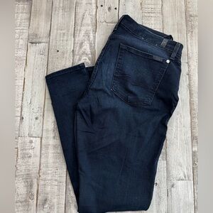 7 For All Mankind Blair Dark Blue Skinny Jeans